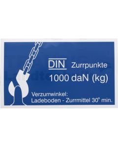 Aufkleber für Zurrpunkt 1000 daN