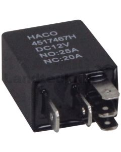 Minirelais NO/NC 24V 20 Amp. HACO