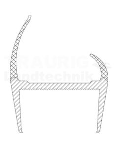 Dichtung, Hart/ Weich, 32mm grau, 2700mm