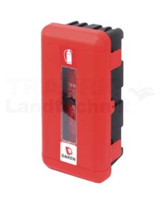 Feuerlöscherk rot/schwarz 335x620x240mm