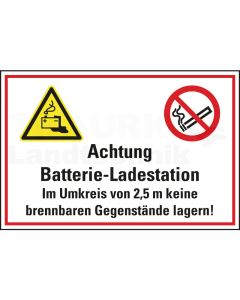 Warnschild Ladestation DE