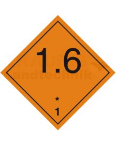 Gefahrzettel, Kl. 1.6 Magnet 250x250