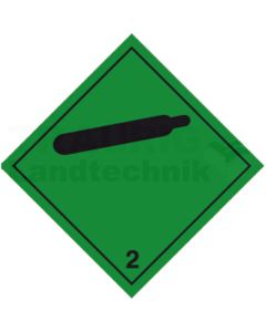 Gefahrzettel, Kl. 2.2 SK- Folie 300x300