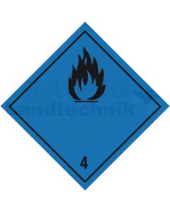 Gefahrzettel, Kl. 4.3 Alu 250x250