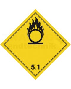 Gefahrzettel, Kl. 5.1 Magnet 300x300