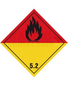 Gefahrzettel, Kl. 5.2 SK- Folie 300x300