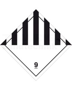 Gefahrzettel, Kl.9 Stahlblech 300x300mm
