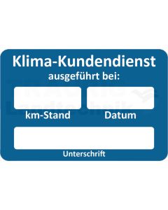 VPE250 Aufkleber "Klimaanlage"