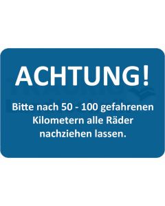 Aufkleber "Radschrauben"