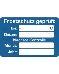 Aufkleber "Frostschutz"