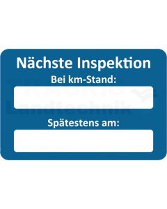 Aufkleber "Nächster Service"