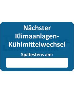 Aufkleber "Kühlflüssigkeit"