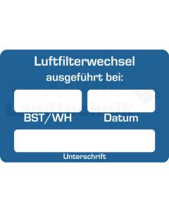 Aufkleber "Luftfilterwechsel" BST