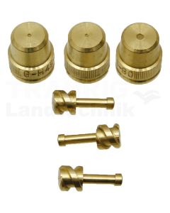 Hohlkegeldüsen, 2 x Ø 1 mm, 1 x Ø 2 mm