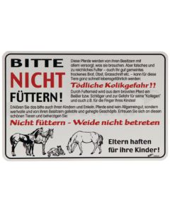 Verbotsschild "Pferdeweide"