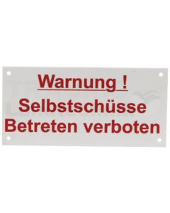 Verbotsschild "Selbstschussgerät"