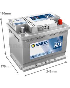 Starterbatterie 12 V / 55 Ah