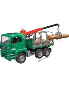 Holztransport-LKW mit Ladekran