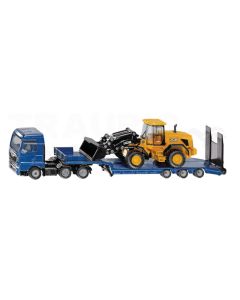 MAN LKW mit Tieflader und JCB Radlader