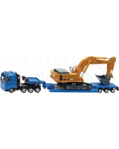 LKW mit Kettenbagger