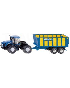 Knicklenker mit Silagewagen