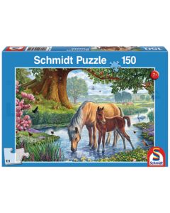 Puzzle, Pferde am Bach, 150 Teile