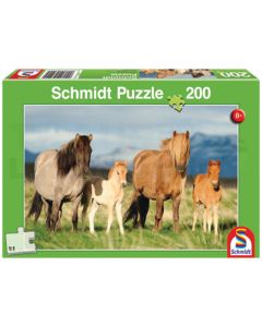 Puzzle, Pferdefamilie, 200 Teile