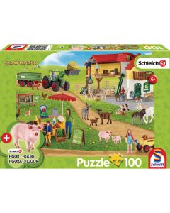 Puzzle 100 Teile Schleich Bauernhof