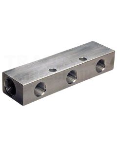 F-VT1-2x1/4-3x1/8-AL-natur Verteilerbloc