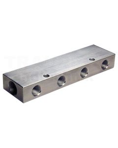 F-VT2-2x1/4-8x1/8-AL-natur Verteilerbloc