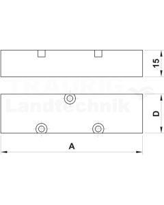 Verschlussplatte für RPS-Leiste  BG 1/4"