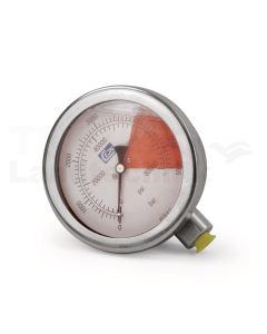 Manometer Ø100 mm; Skala 3000 bar