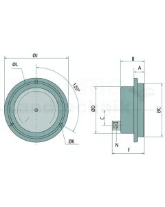 Manometer Ø150 mm; Skala 3000 bar