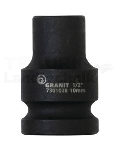 1/2" 6Kant-Kraft-Stecknuss, kurz, 10mm