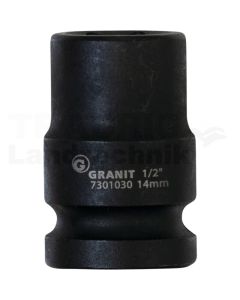 1/2" 6Kant-Kraft-Stecknuss, kurz, 14mm