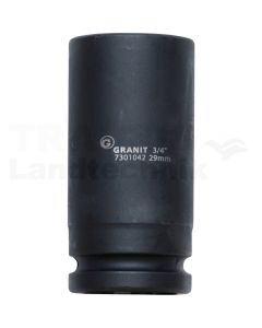 3/4" 6Kant-Kraft-Stecknuss, lang, 29mm