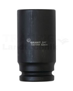 3/4" 6Kant-Kraft-Stecknuss, lang, 32mm