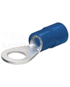 Kabelschuh/Ringform isoliert, blau