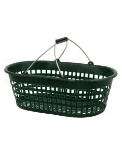 Gartenkorb grün mit Bügel, 15 kg