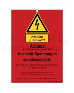 Wartungsanhänger „Warnung vor gef., elek