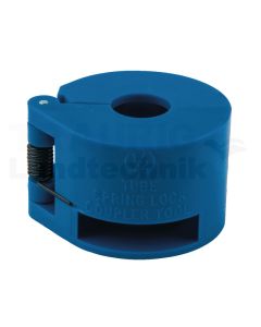 Trommel-Entriegler mit Feder, blau, 1/2"