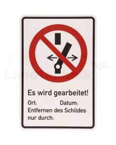 Warnschild Geerdet