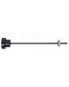 Kunststoffhalter mit Spindel M10, Rändelmutter und