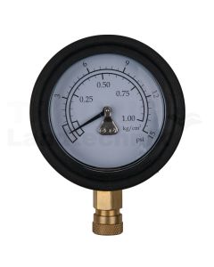 Manometer Ø 75,0 mm, 0 - 1 bar mit 1/4" Schnellkupplung