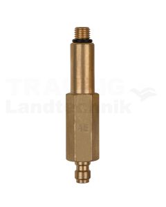 Adapterstück (lang) M8x1,0 Außengewinde und 1/4" Schlauchanschluss mit Dichtring