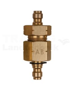 Doppel-Adapterstück M16x1,5 Innen- und Außengewinde und 3/8" Schlauchanschluss