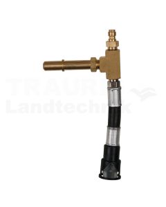 Manometer-Anschlussschlauch mit 1/4" Schlauchanschluss inklusive Druckablassventil transparenten Schlauch