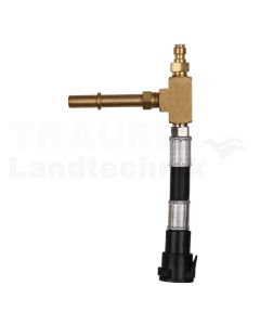 Adapterschlauch für Standard Schrader Ventil 7/16"x20 UNF Innengewinde und 1/4" Schlauchanschluss