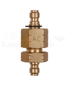 Doppel-Adapterstück M14x1,25 Innen- und Außengewinde und 1/4" Schlauchanschluss