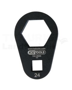 3/8" Einsteck-Ringschlüssel, extra flach, 24 mm